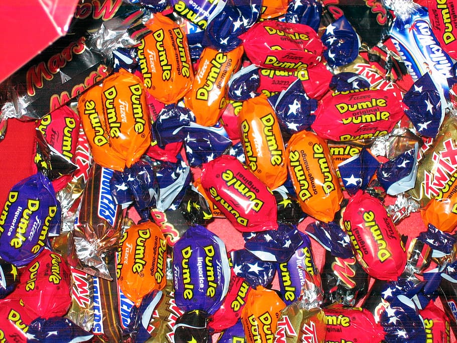 candy, wrapped, dummies, confection, colorful, tasty, treat HD wallpaper