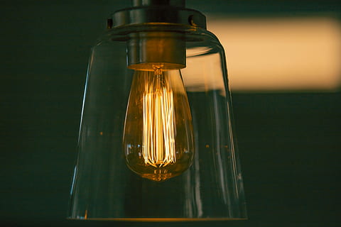 shallow focus photography of incandescent bulb, halogen light bulb turned on HD wallpaper
