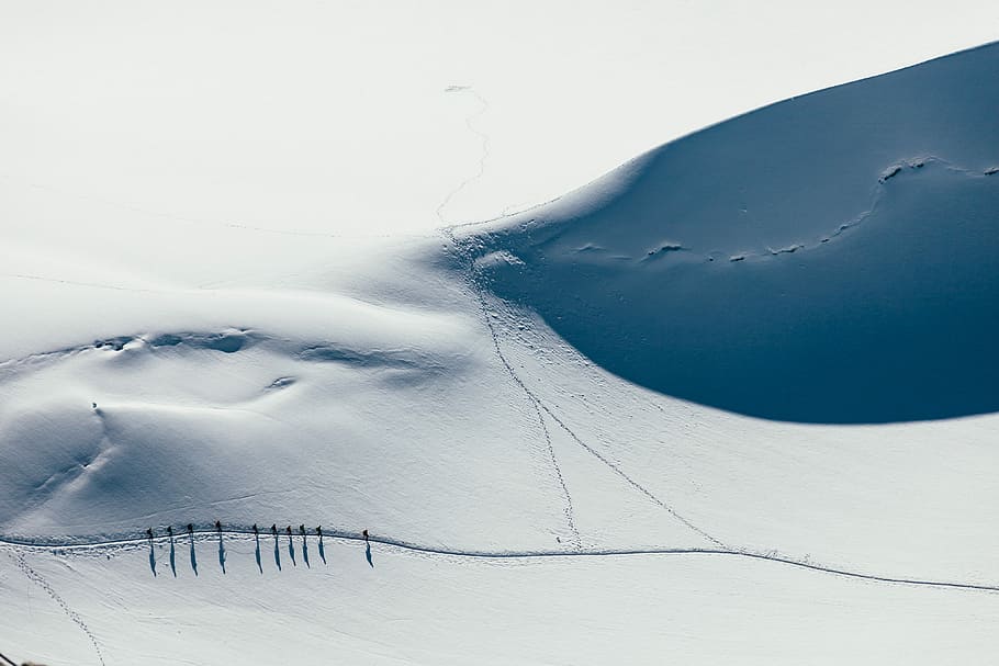 white snow, people, winter, nature, mountain, outdoors, cold - Temperature HD wallpaper