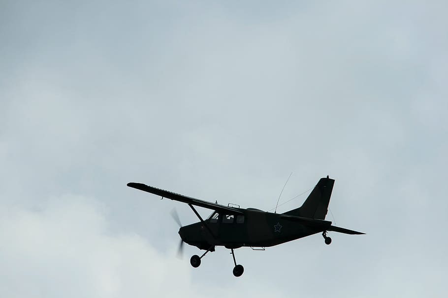 airplane, fixed wing, bosbok, flying, air borne, sky, display HD wallpaper