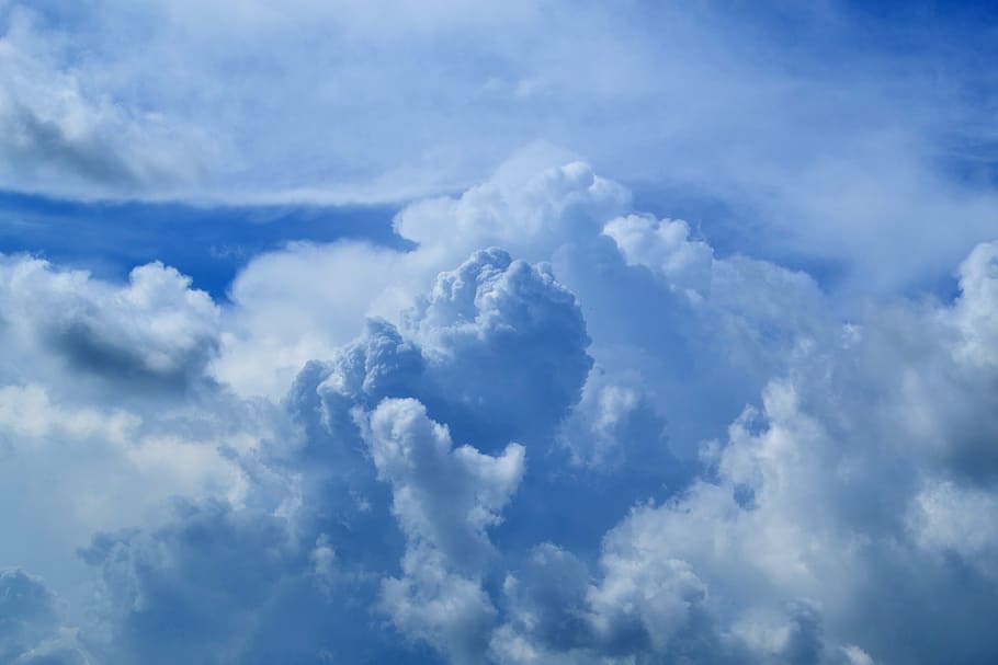 clouds, miracle, beautiful, sky, blue, white, light, cloudy HD wallpaper