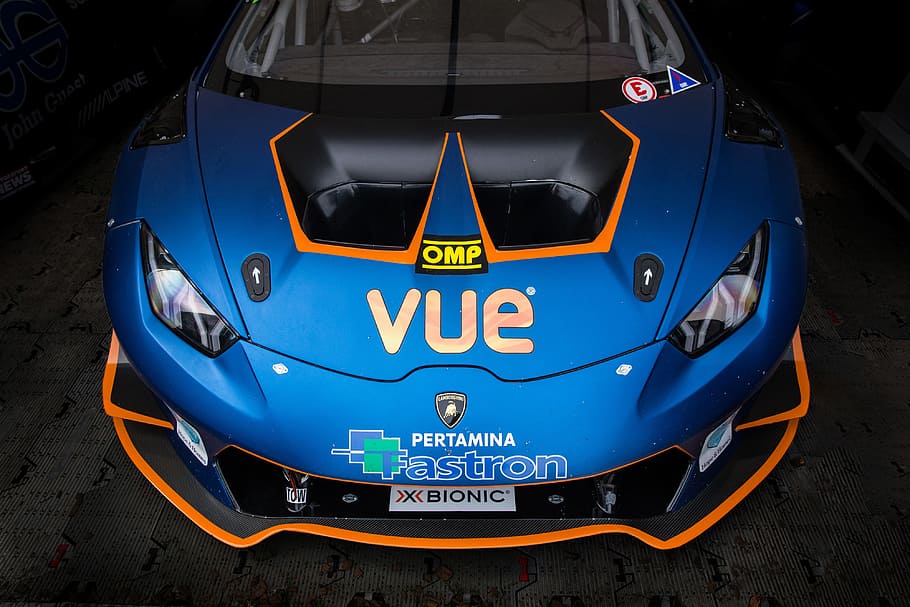 A Lamborghini race car sits in the paddocks at Goodwood, various HD wallpaper