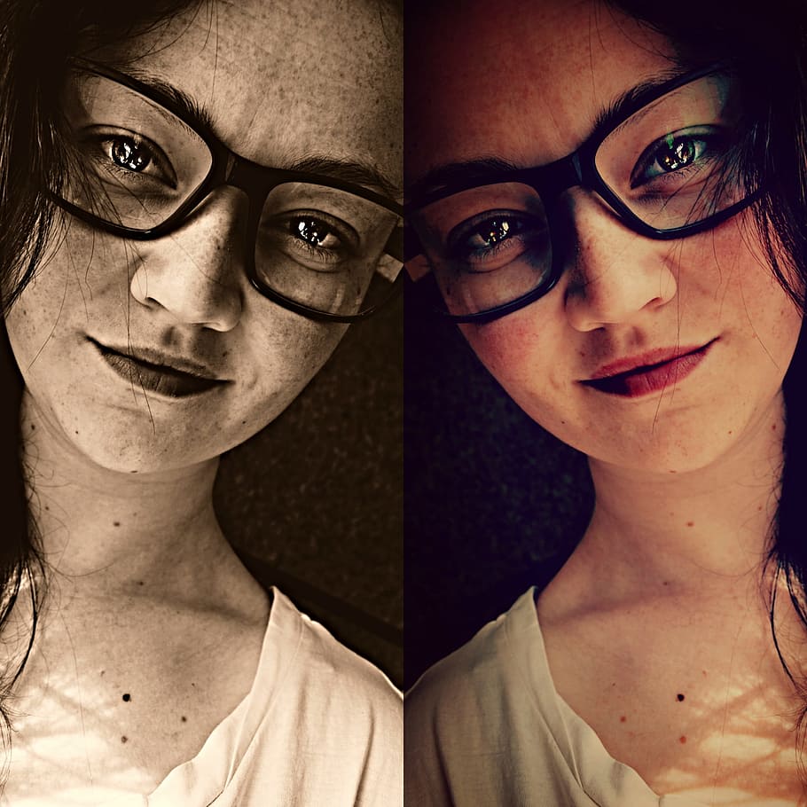 Girl, Portrait, Face, eyeglasses, looking at camera, human body part HD wallpaper