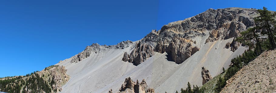 queyras, deserted breakage, spending, mountain, sky, blue, clear sky HD wallpaper