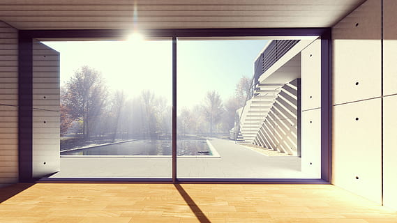 black sliding glass door, window, indoors, empty, architecture HD wallpaper