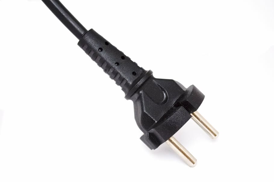 black power plug, socket, the round socket, isolated, black jack HD wallpaper