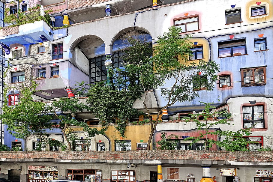 vienna, hundertwasser, art, architecture, built structure, building exterior HD wallpaper