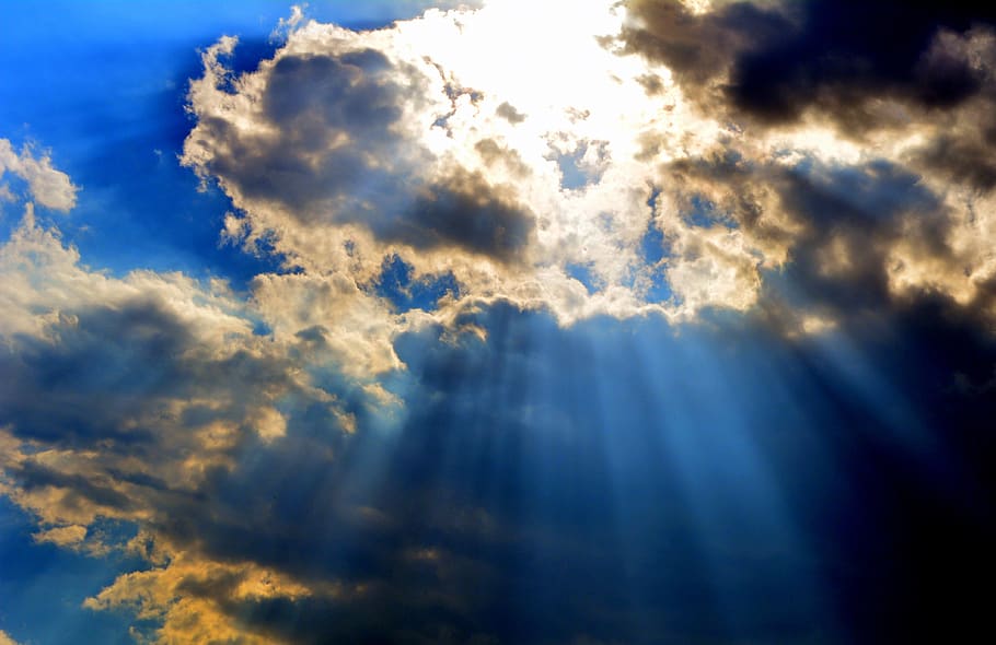 cloud, sky, sun, twilight, blue, cloud - sky, cloudscape, beauty in nature HD wallpaper