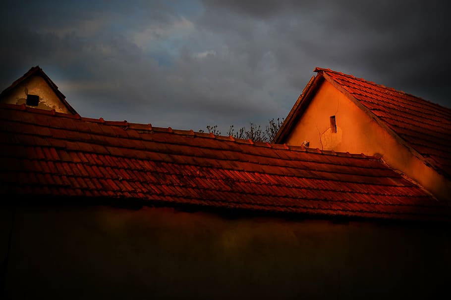 house, building, sunset, dusk, architecture, built structure HD wallpaper