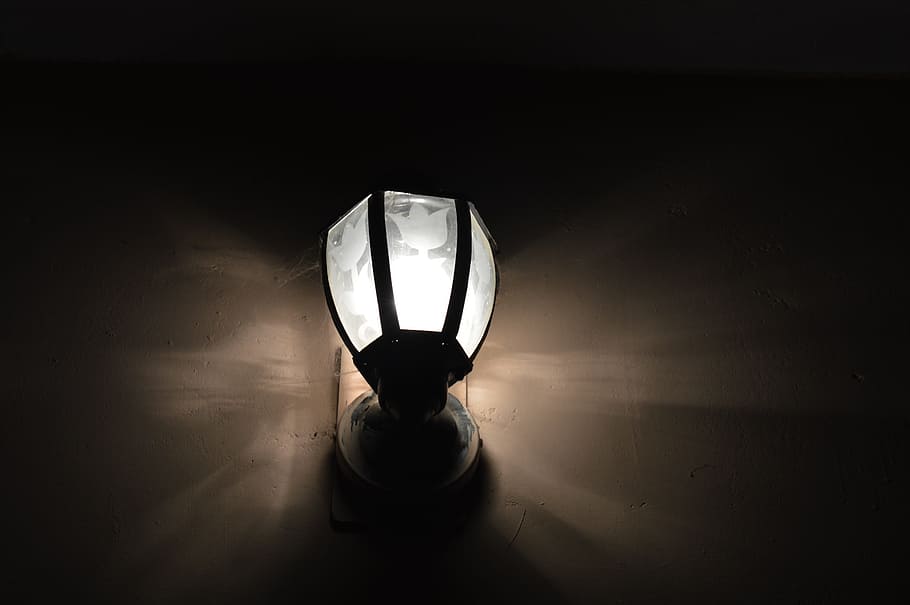 Light, Night, Night Lamp, Dark, Blue, Blue, Glow, bedroom, illuminated HD wallpaper