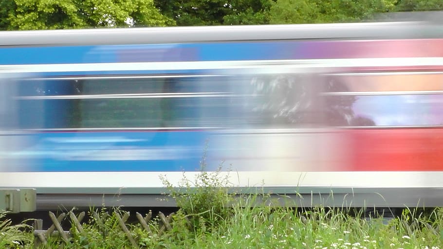 train, speed, express train, color, railway, landscape, exit HD wallpaper