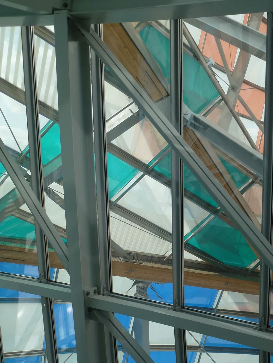 Structure, Geometric, Architecture, paris, louis vuitton museum HD wallpaper