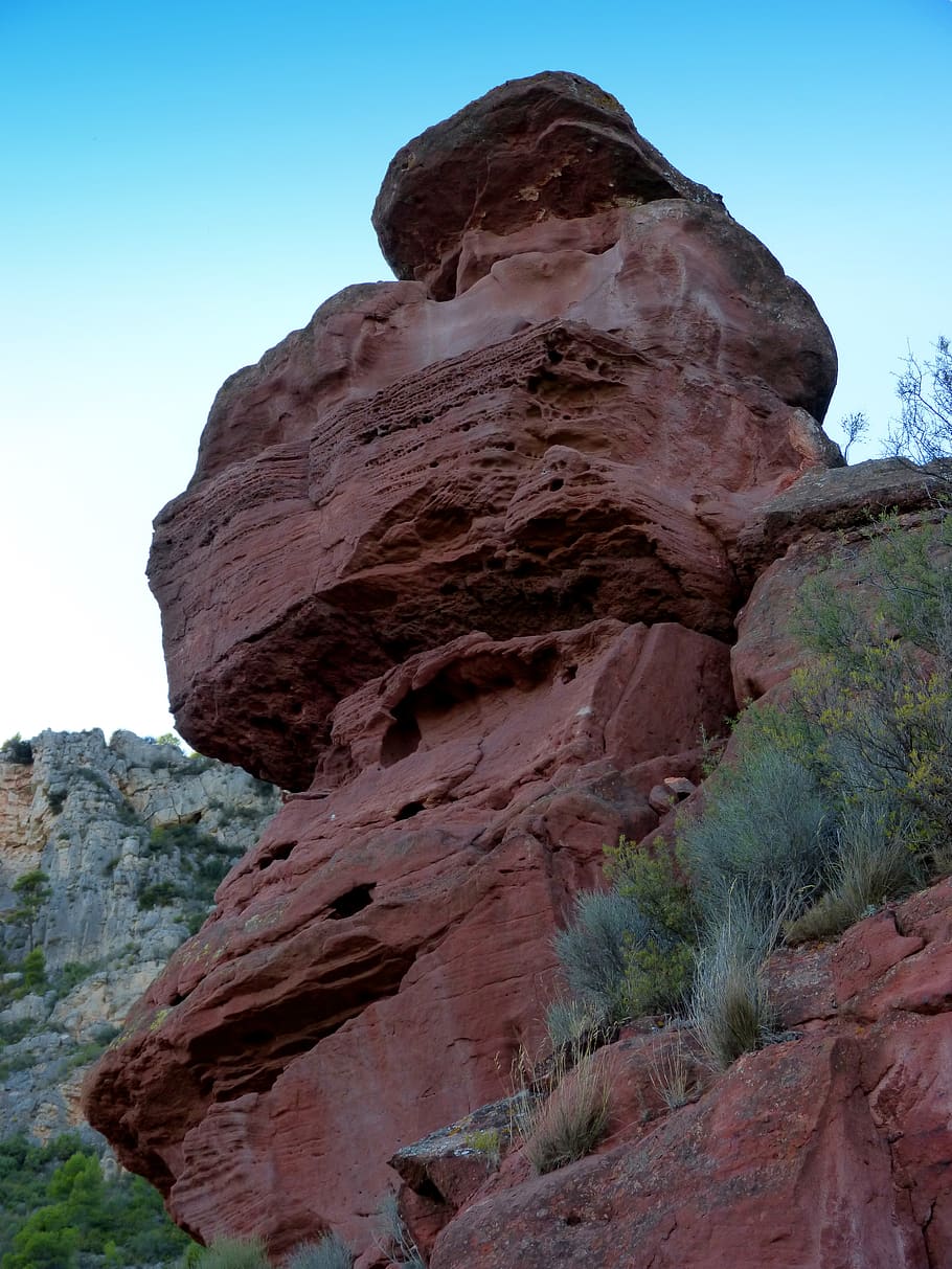 red rock, sandstone, erosion, forms, texture, figurative erosion HD wallpaper