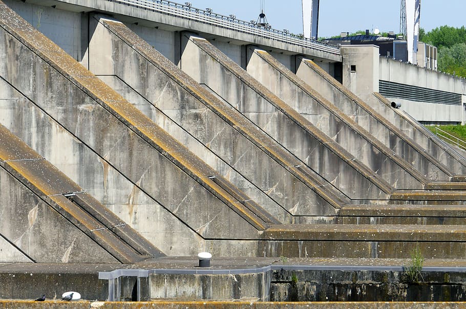 danube sluice, blocking factory, overflow, enormous, power generation HD wallpaper