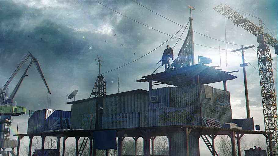 apocalypse, 3d, render, fantasy, industrial, hero, soldier HD wallpaper