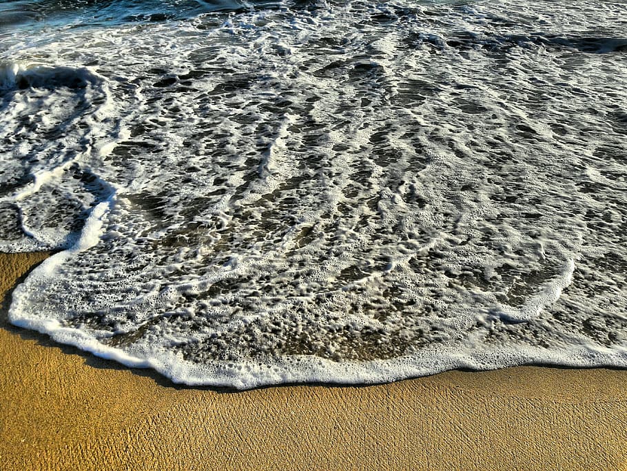 Beach, Ocean, Sand, Water, Shoreline, seascape, waves, coast HD wallpaper