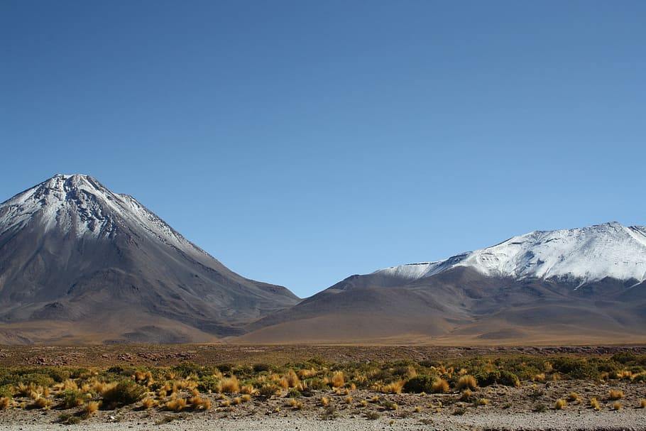 mountain, volcano, snow, landscape, scenics - nature, environment HD wallpaper
