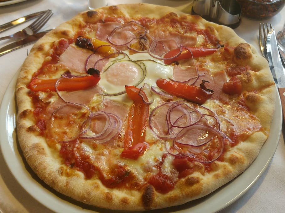 eat, pizza, restaurant, cheese, food, mozzarella, tomato, dinner HD wallpaper