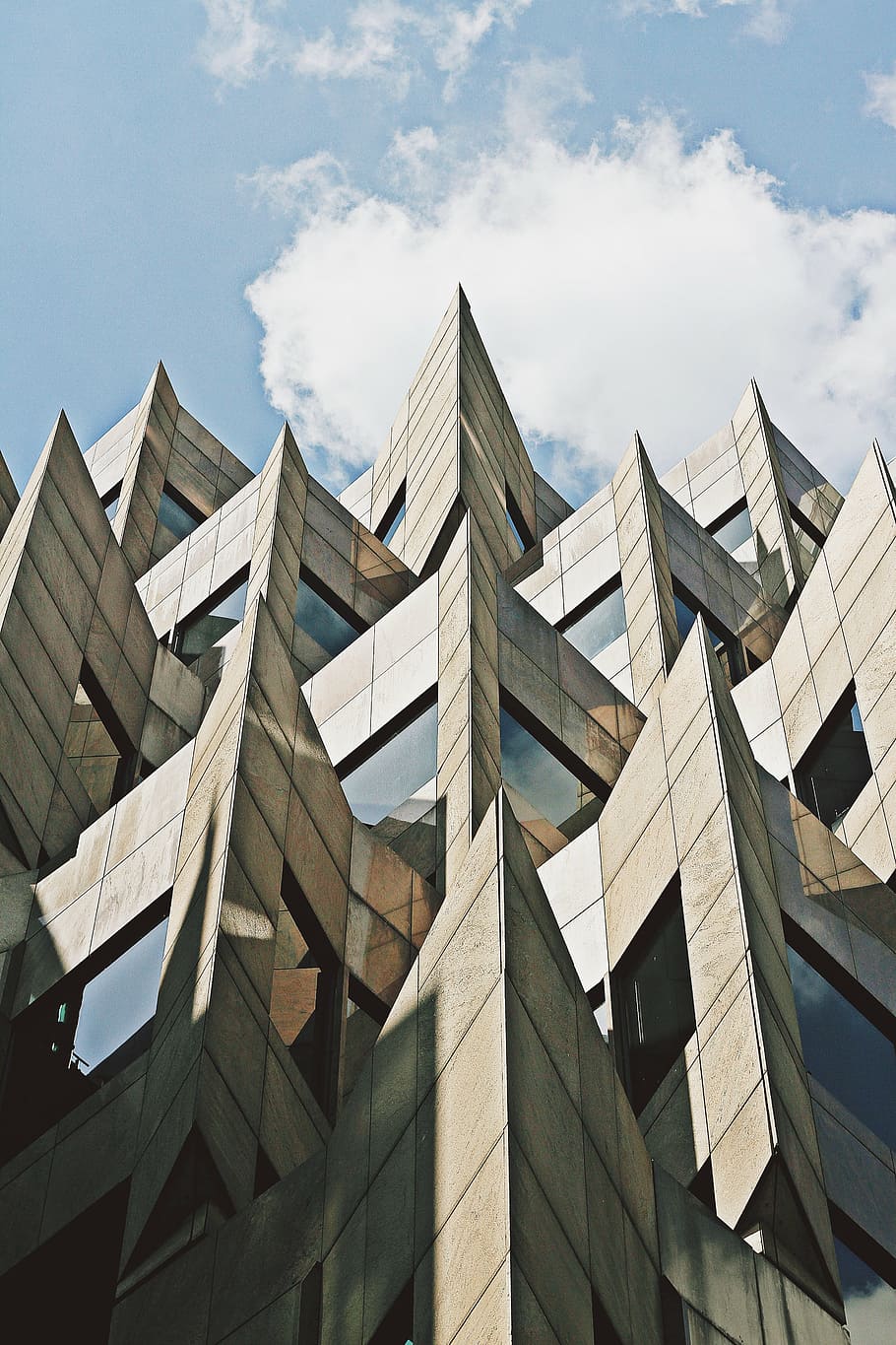concrete glass building, architecture, infrastructure, establishment HD wallpaper
