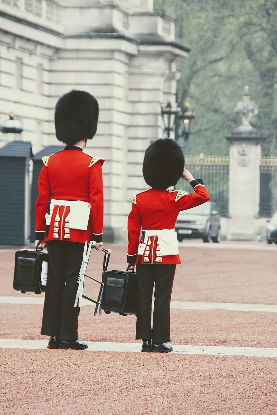 london, buckingham, parade, sentry, awake transfer, guard, united kingdom, HD wallpaper