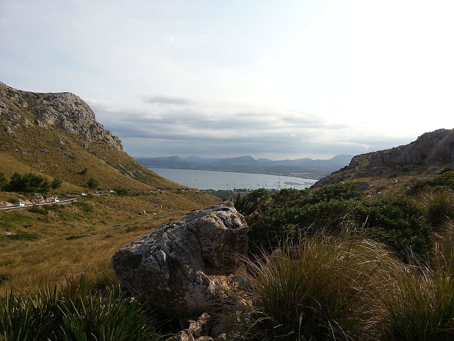 Spain, Mallorca, Coastal, Cliffs, mallorca coastal, landscape HD wallpaper