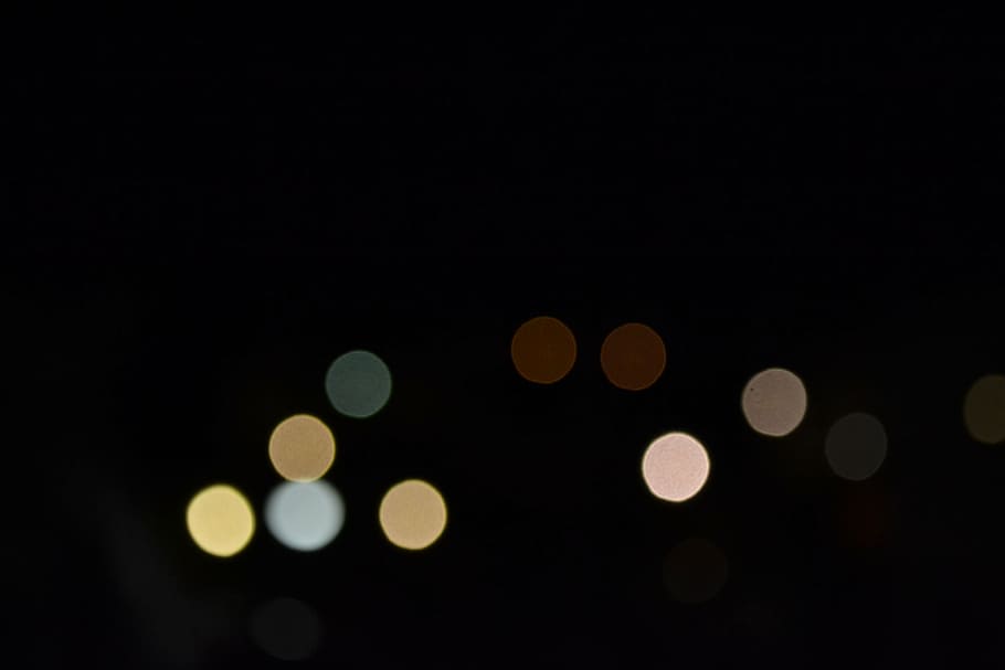 bokeh, lights, blur, night, illuminated, geometric shape, circle HD wallpaper