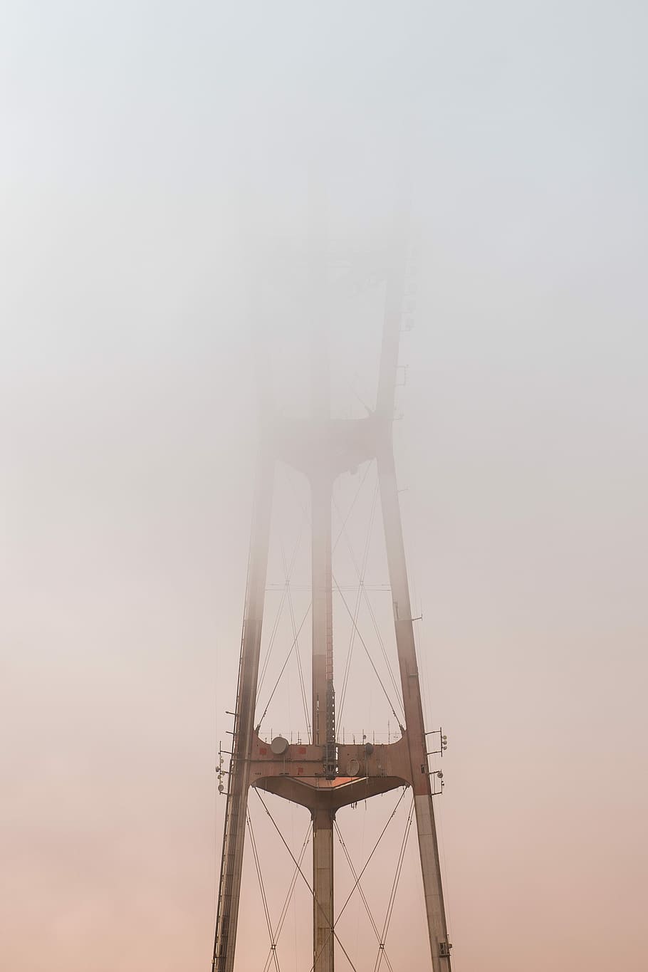 gray network tower covered by white clouds, untitled, mist, fog HD wallpaper