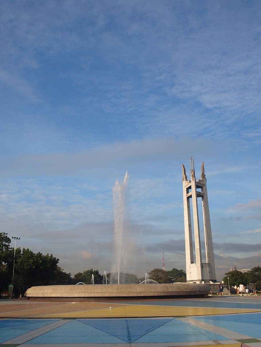monument, fountain, landmark, city, manila, philippines, historic, HD wallpaper