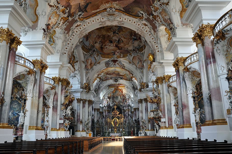 inside view of a cathedral, church, interior, architecture HD wallpaper