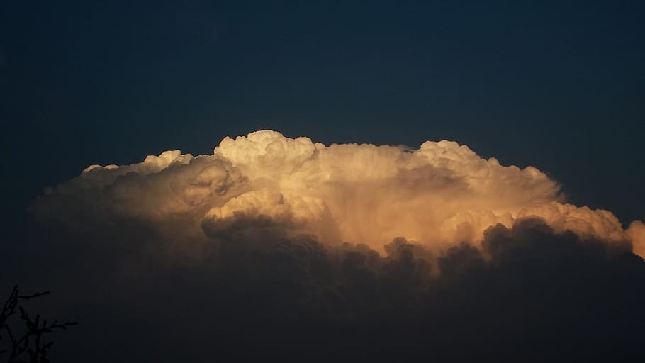 dark clouds, cloud cover, weather, nature, sky, blue, rain cloud HD wallpaper