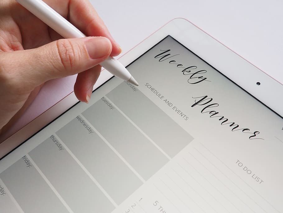 person holding stylus pen white tablet computer, business, paper HD wallpaper