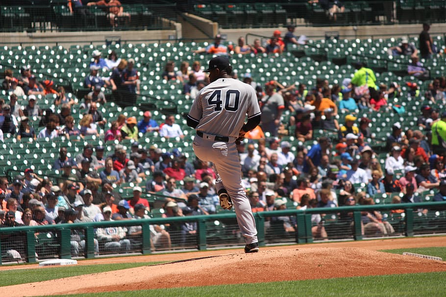 baseball player, pitcher, baseball game, crowd, sport, real people HD wallpaper