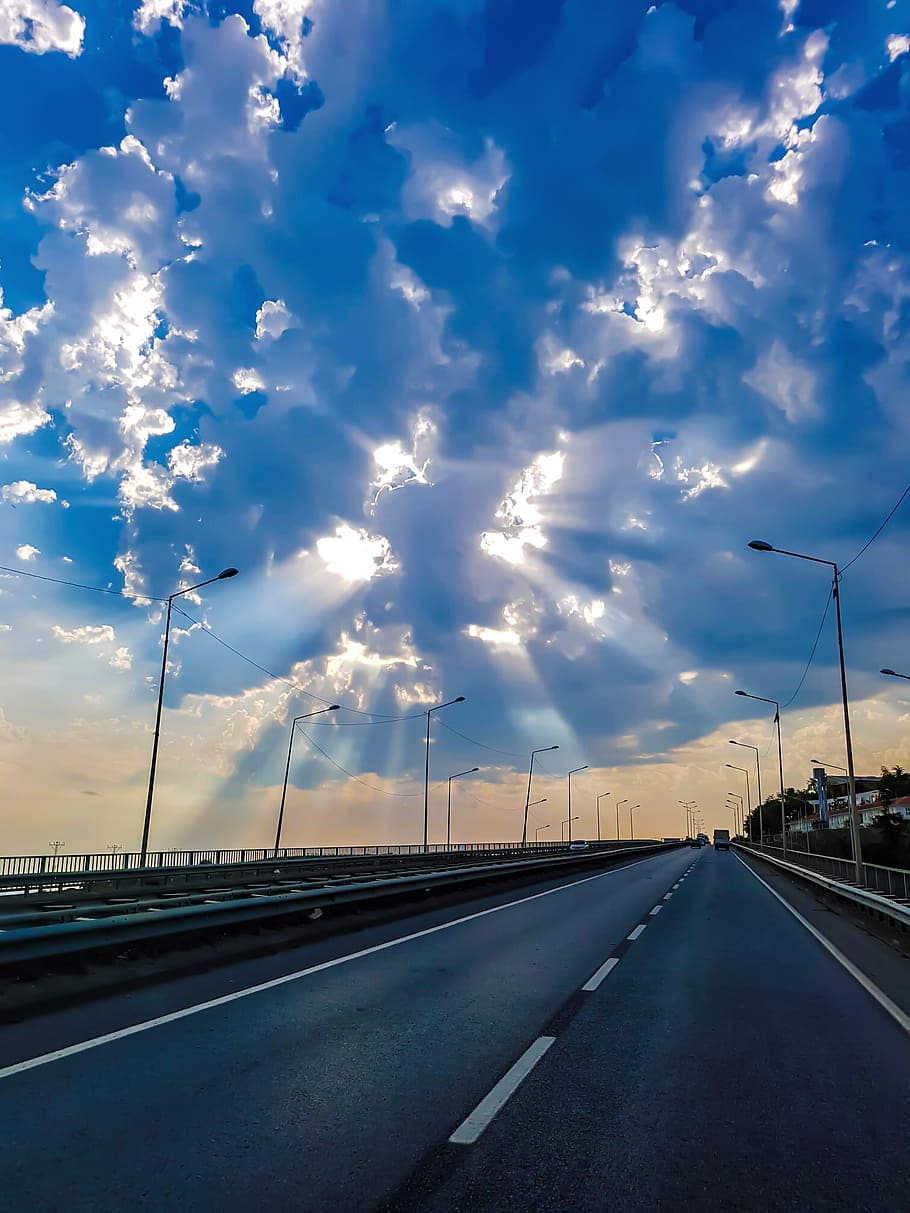 clouds, road, turkey, cloud - sky, transportation, highway HD wallpaper