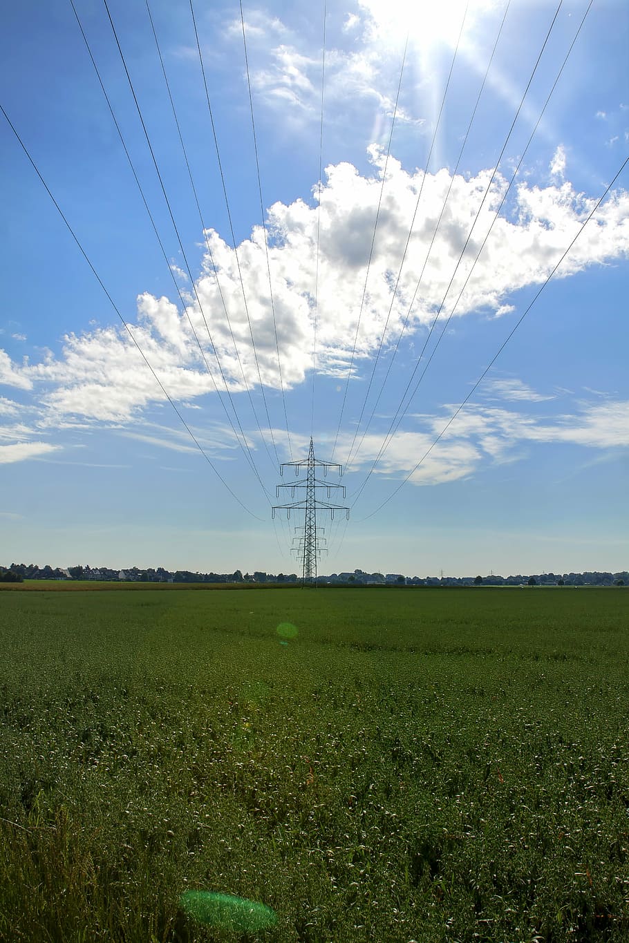 current, line, energy, mast, steel, power line, lines, strommast HD wallpaper