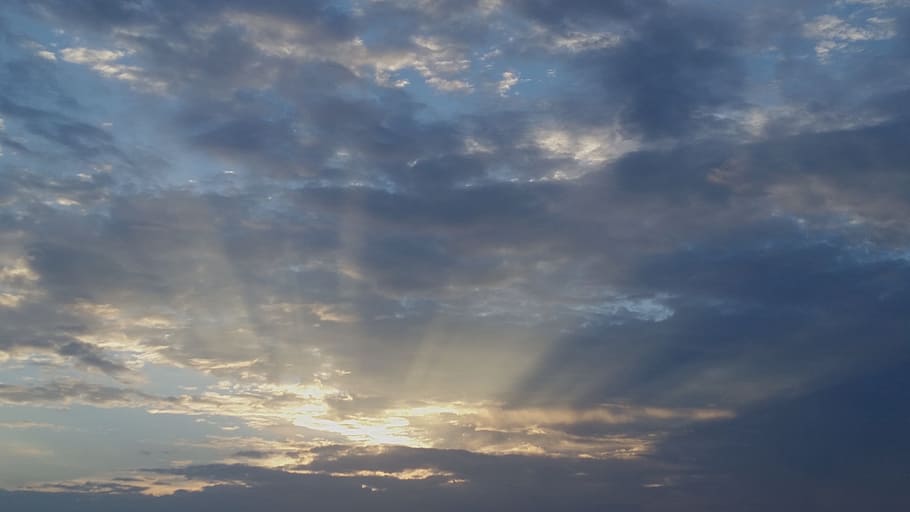 Sunset, Kansas, nature, weather, blue, sky, cloud - Sky, cloudscape HD wallpaper