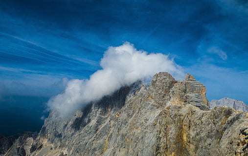 Clouds, Mountain, Dachstein, schladming, alpine, sky, glacier HD wallpaper