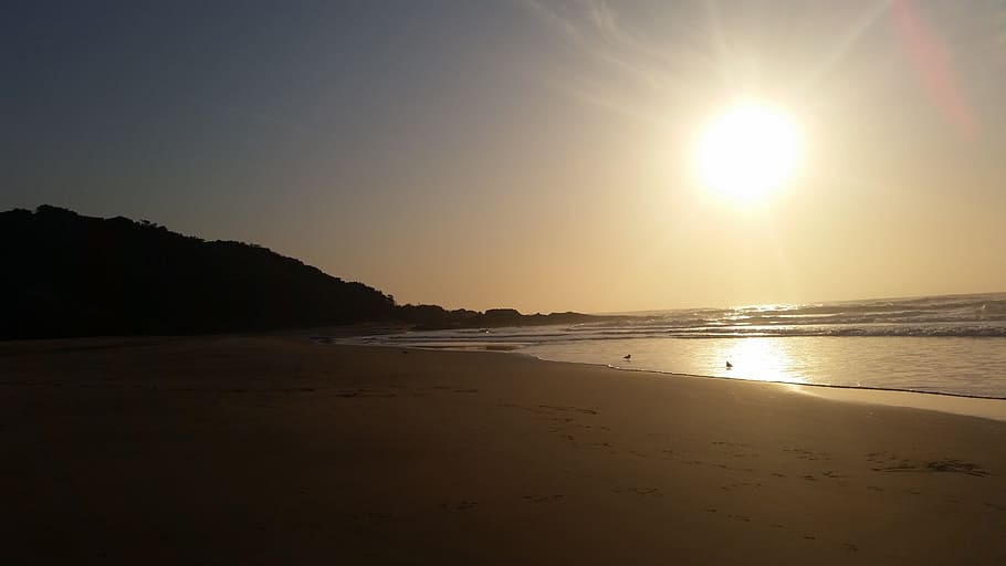 sunset, beach, african, sea, water, sky, land, beauty in nature HD wallpaper