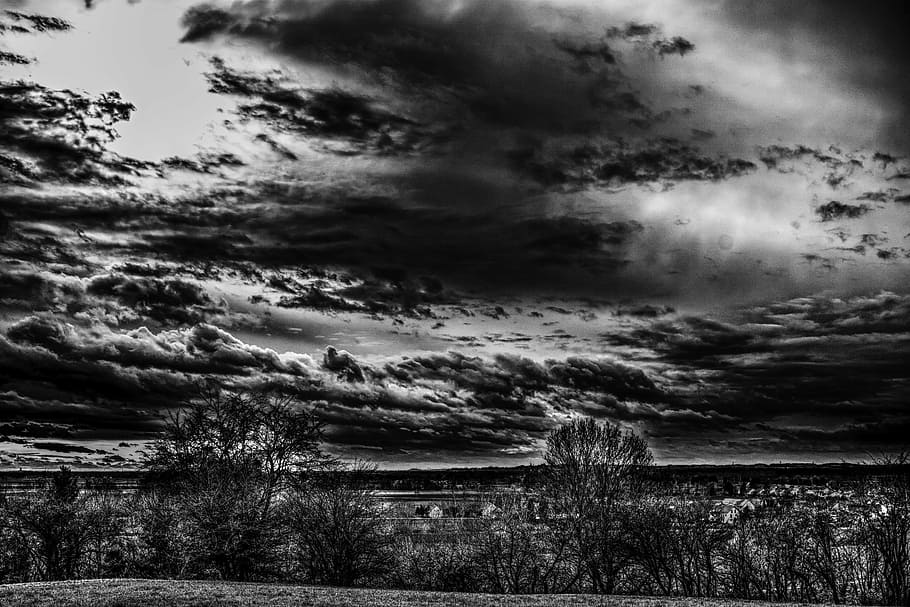 clouds, dramatic, landscape, nature, sky, idyllic, effective HD wallpaper