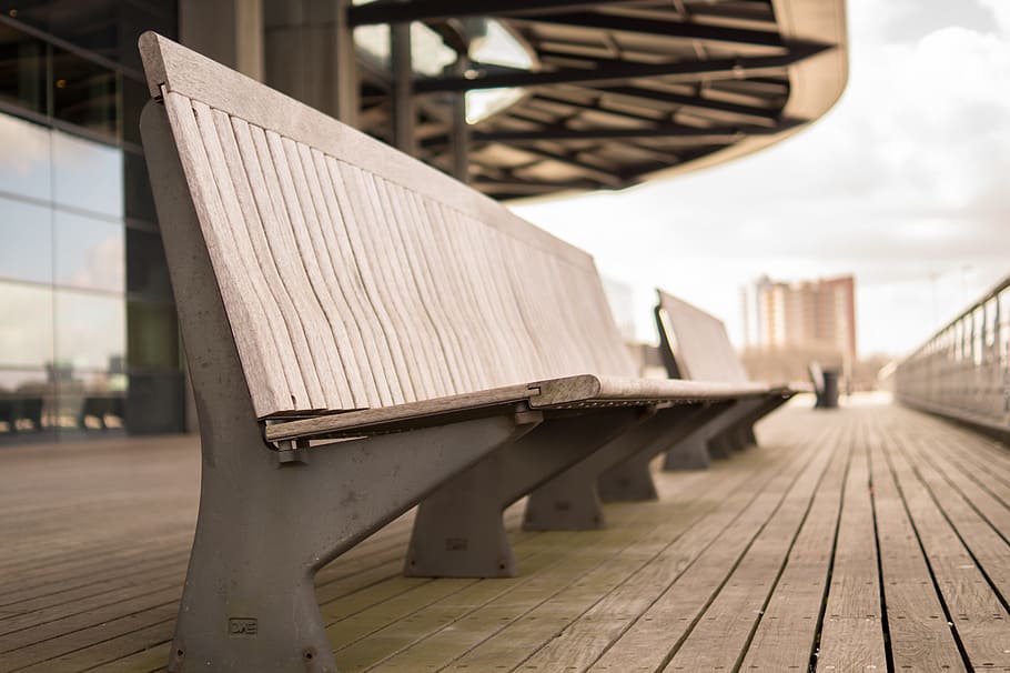 Bench, Rest, Sit, Park, City, Relax, sitting, outdoor, bridge - Man Made Structure HD wallpaper