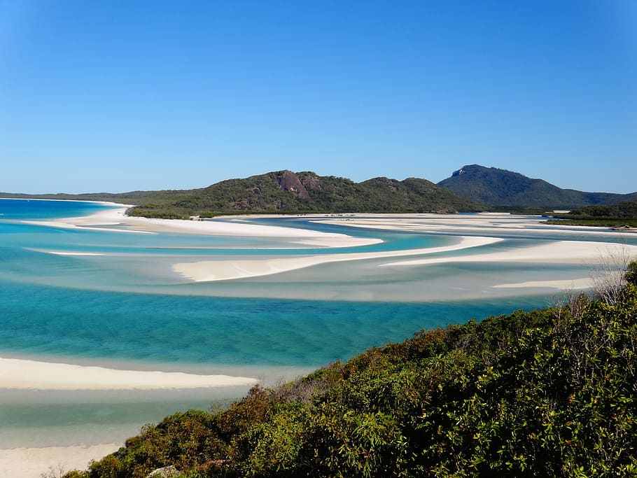 island with white sand, Airlie, White Haven, Haven Beach, white haven beach