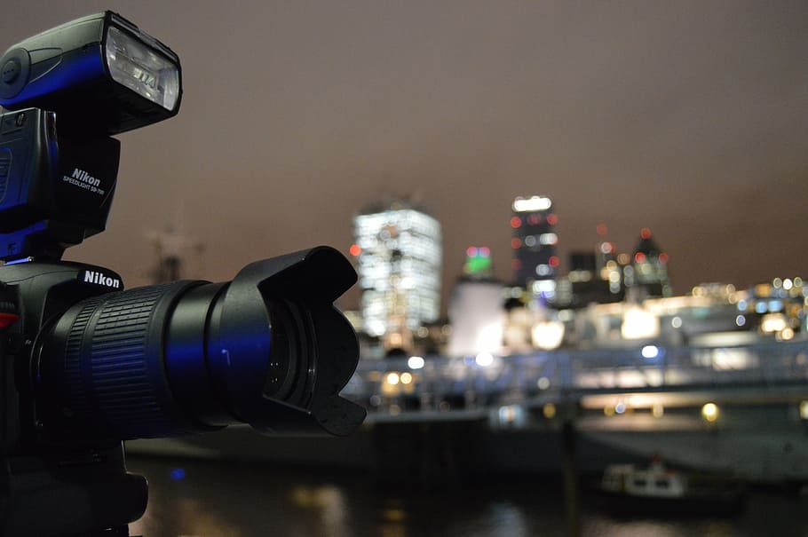 camera, focus, london, bridge, night, city, river, england HD wallpaper