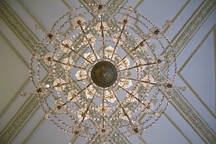 ceiling, lamp, spider, decoration, paneling, detail, ceiling lamp HD wallpaper