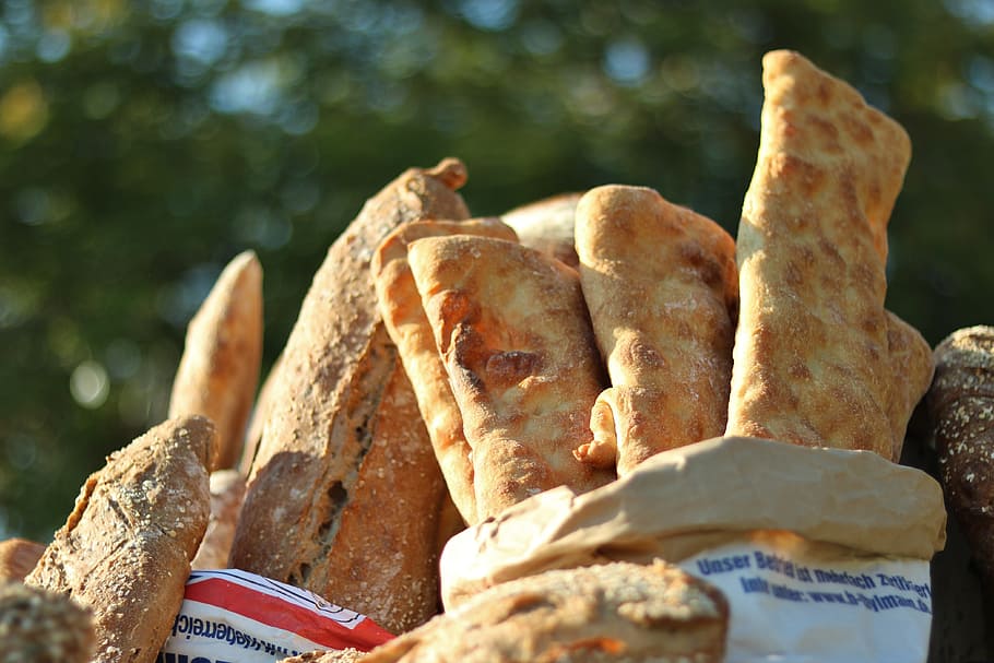 bread, food, fresh, bakery, wheat, food and drink, freshness HD wallpaper