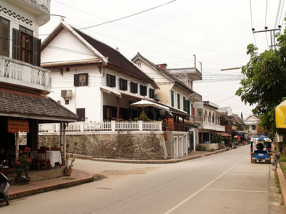 luang prabang, laos, town, phabang, asia, city, street, cultures