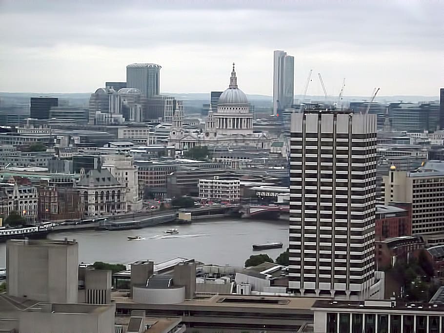 view, buildings, river, landscape, london, cityscape, architecture HD wallpaper
