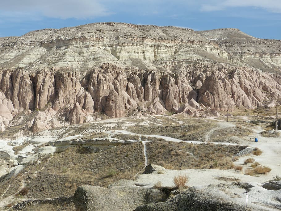 cappadocia, tufa, rock formations, turkey, landscape, rock - object, HD wallpaper