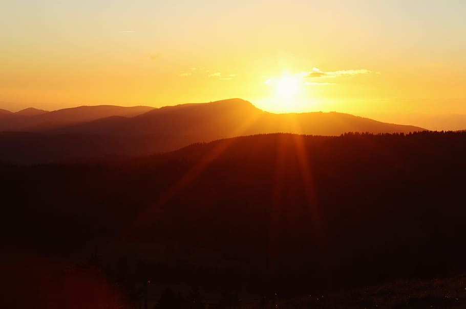 Black Forest, Belchen, Summit, Sunset, panorama, feldberg, sky HD wallpaper