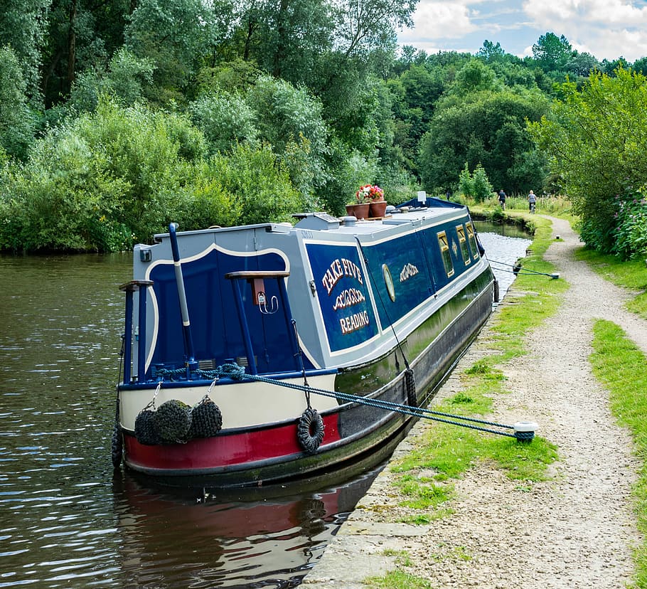 HD wallpaper: Canal, Boat, Water, Barge, Stalybridge, huddersfield ...