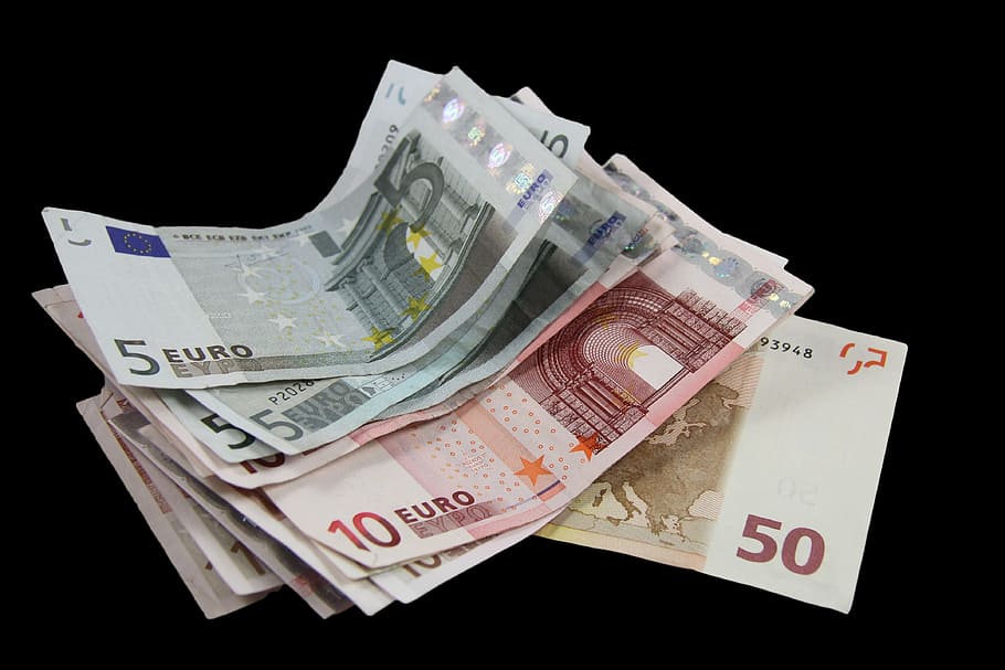 assorted-denomination banknotes, bank note, euro, bills, money, HD wallpaper
