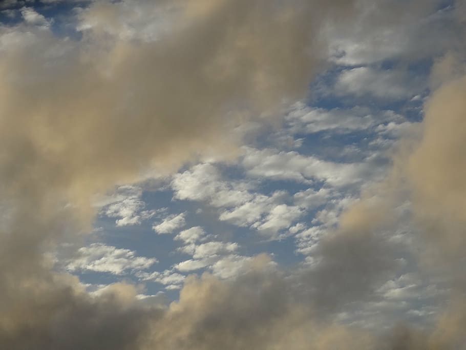 clouds, sky, clouds form, cloud cover, fleecy, evening sky HD wallpaper